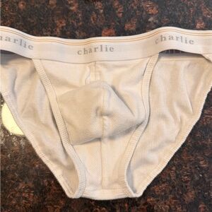 Charlies White Men's Sport Briefs